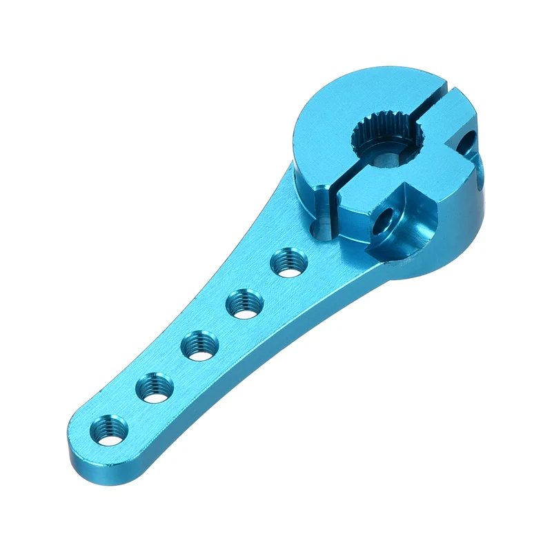 4 Pcs Aluminum Servo Horn Long 25T Steering Arm 46mm Length Pale Blue