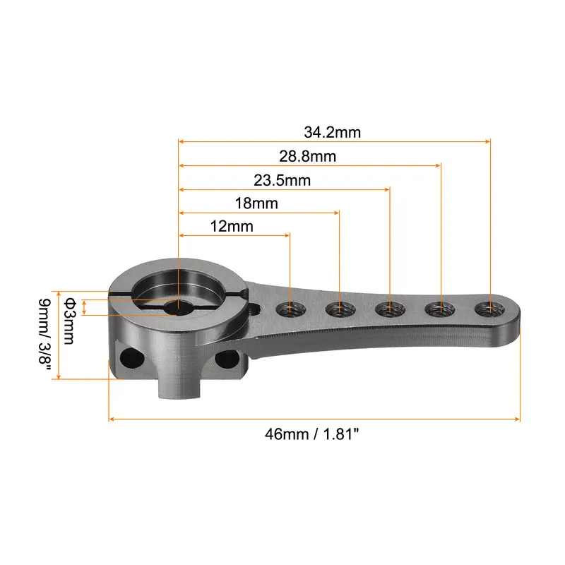 4 Pcs Aluminum Servo Horn Long 25T Steering Arm 46mm Length Titanium
