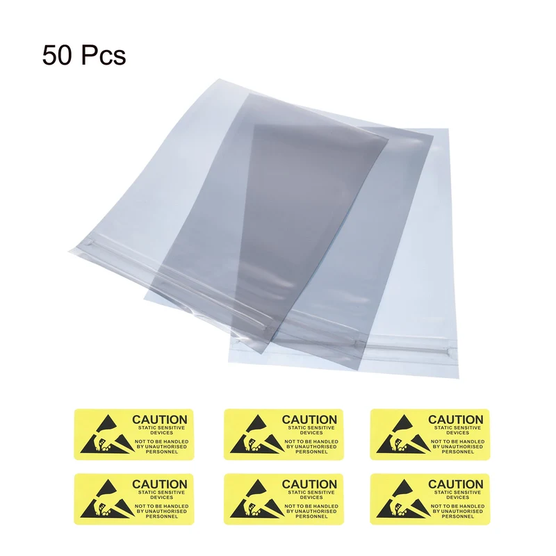 Anti Static Bag Shielding Bag 50pcs 4x6inch(10x15cm) Resealable with Labels