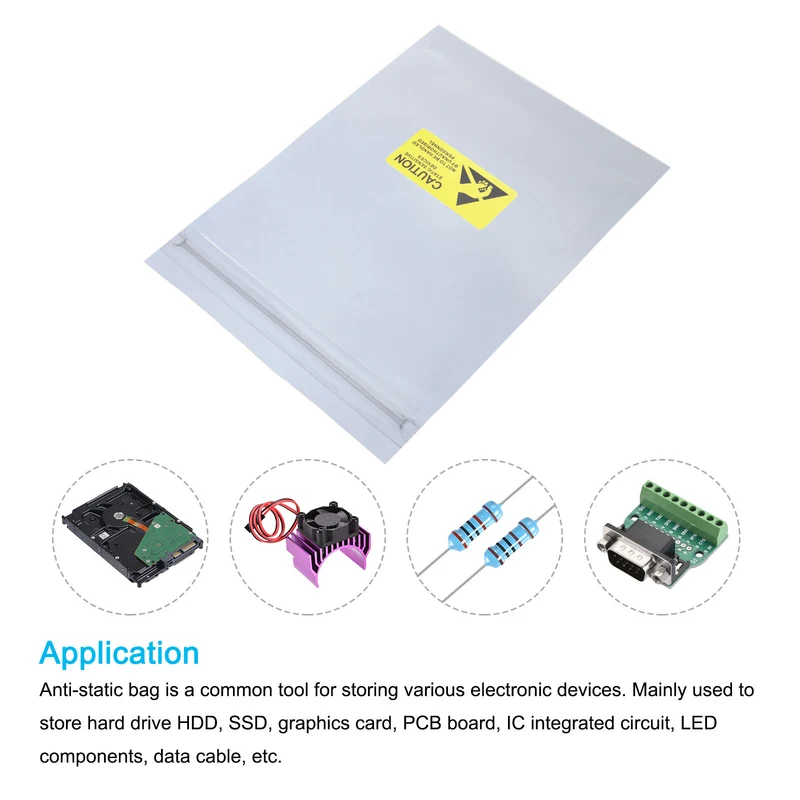 Anti Static Bag Shielding Bag 50pcs 4x6inch(10x15cm) Resealable with Labels