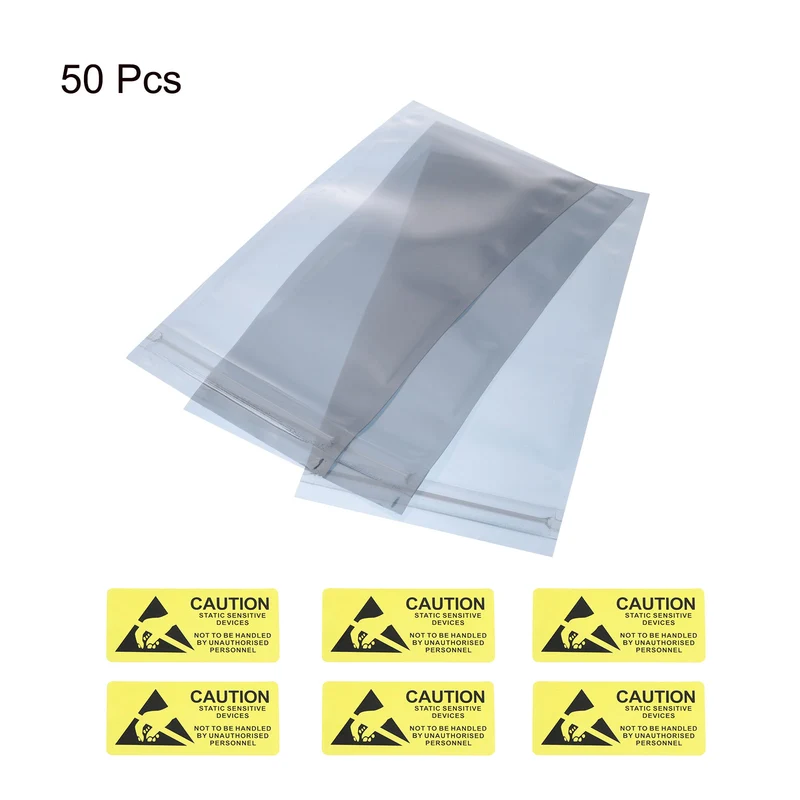 Anti Static Bag Shielding Bag 50pcs 3.5x7inch(9x18cm) Resealable with Labels