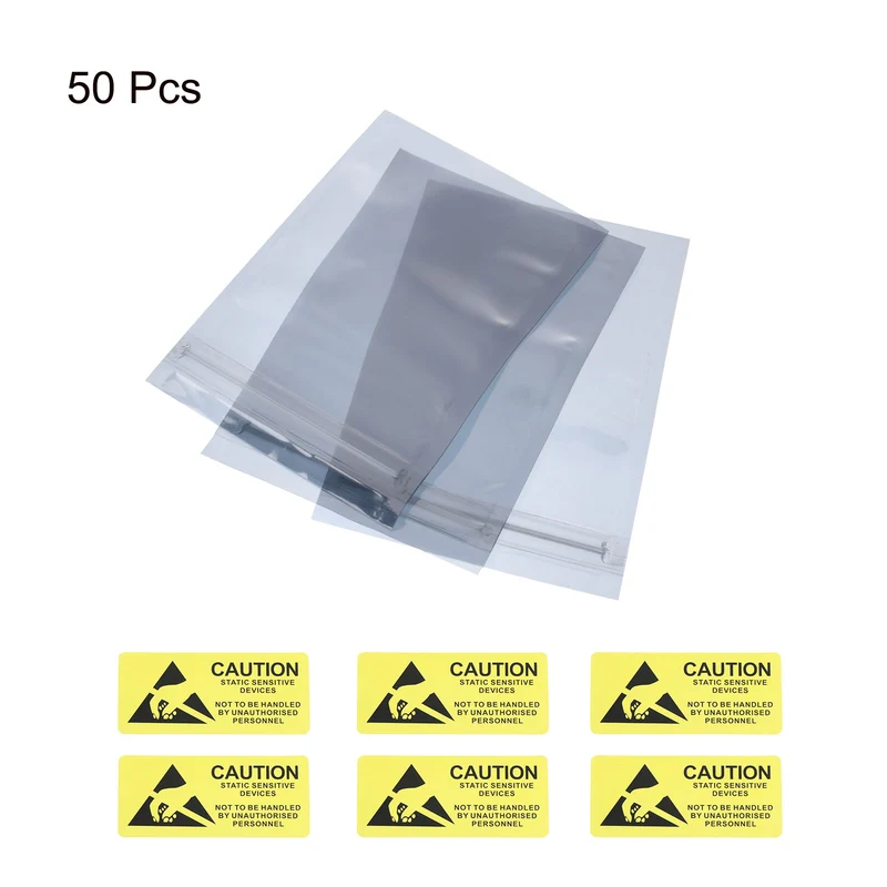 Anti Static Bag Shielding Bag 50pcs 3x5inch(8x13cm) Resealable with Labels