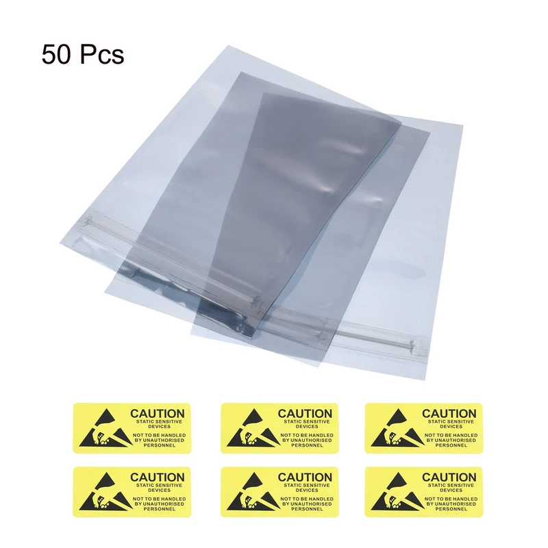 Anti Static Bag Shielding Bag 50pcs 3x4.7inch(8x12cm) Resealable with Labels