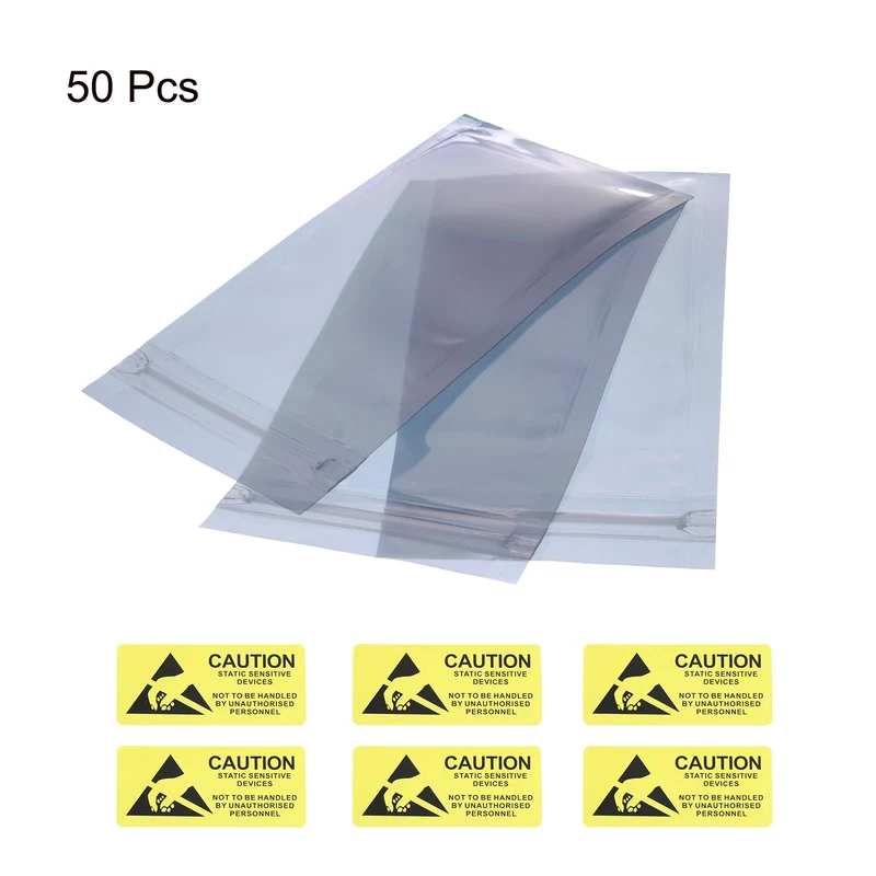 Anti Static Bag Shielding Bag 50pcs 2.4x3.5inch(6x9cm) Resealable with Labels