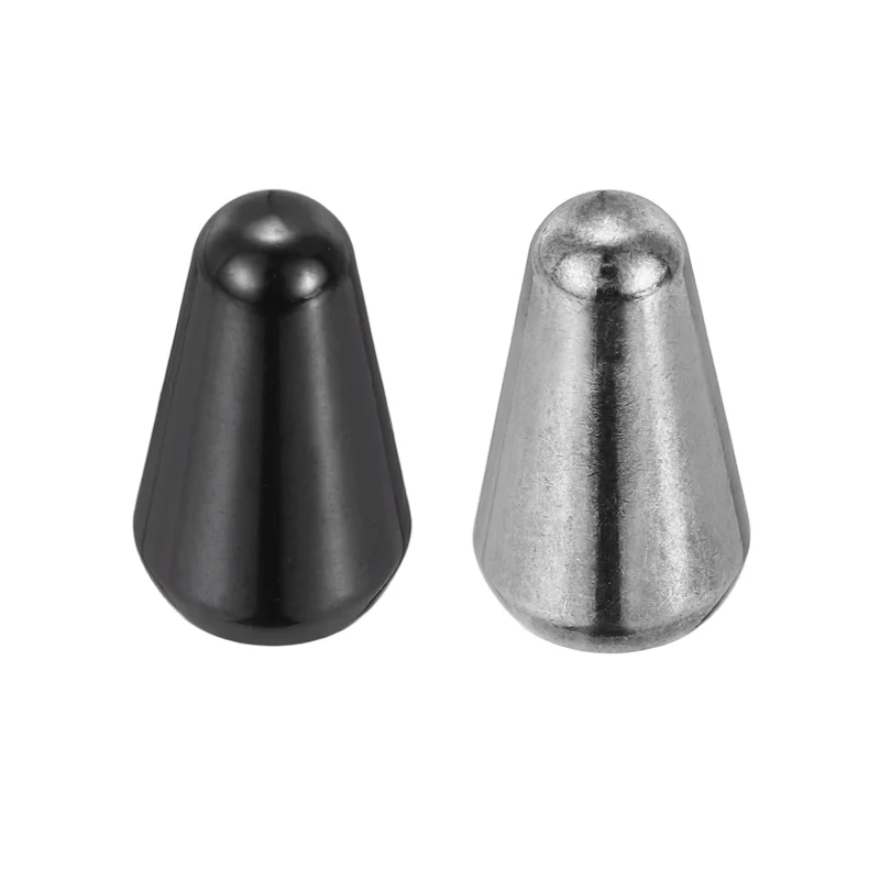 Guitar Toggle Switch Tip 3/5 Way Brass Cross Slot Black/Matte Black 2Pcs