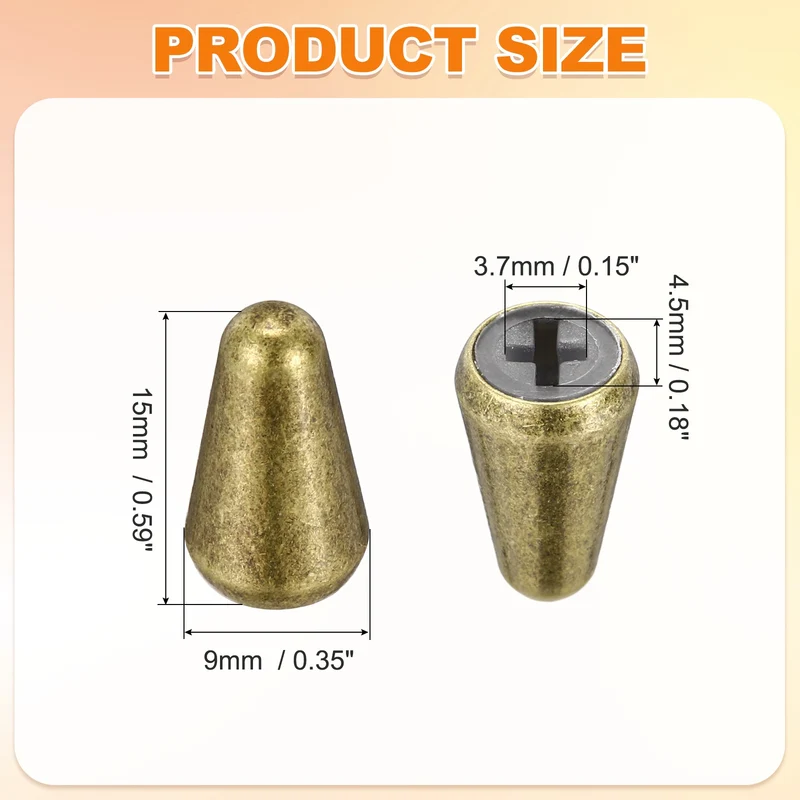 Guitar Toggle Switch Tip 3/5 Way Brass Cross Slot Bronze