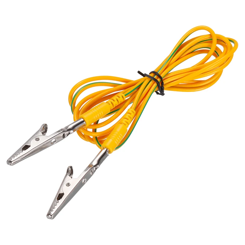 ESD Grounding Cable Cord with Alligator Clip 1.8m/71" Long Yellow Anti-Static Ground Wire Cable Clip for Eliminate Conductor Electrostatic