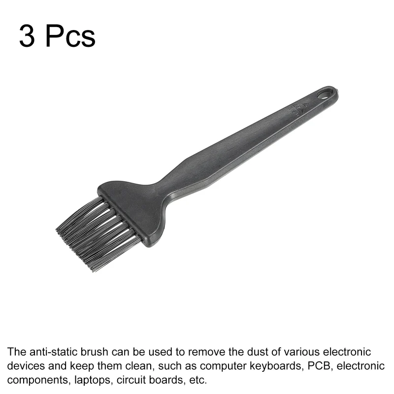 Anti Static ESD Brush Cleaning Keyboard Brush Nylon 3pcs for Computer Keyboard PCB Motherboards Laptop 30x140mm