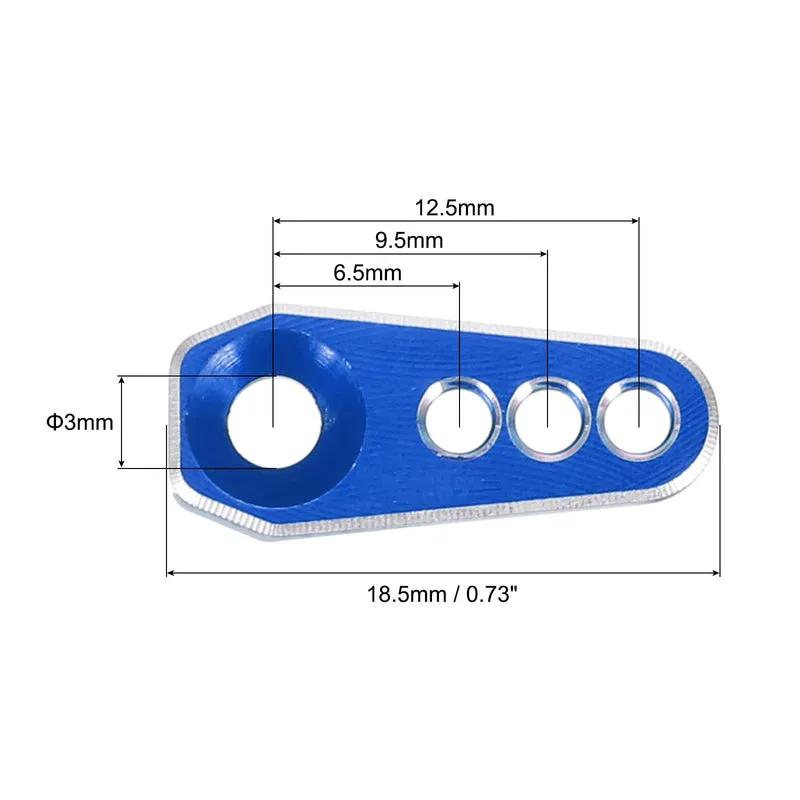 Aluminum Alloy 1/18 25T Steering Servo Arm Horn Deep Blue for RC Car 1 Pcs