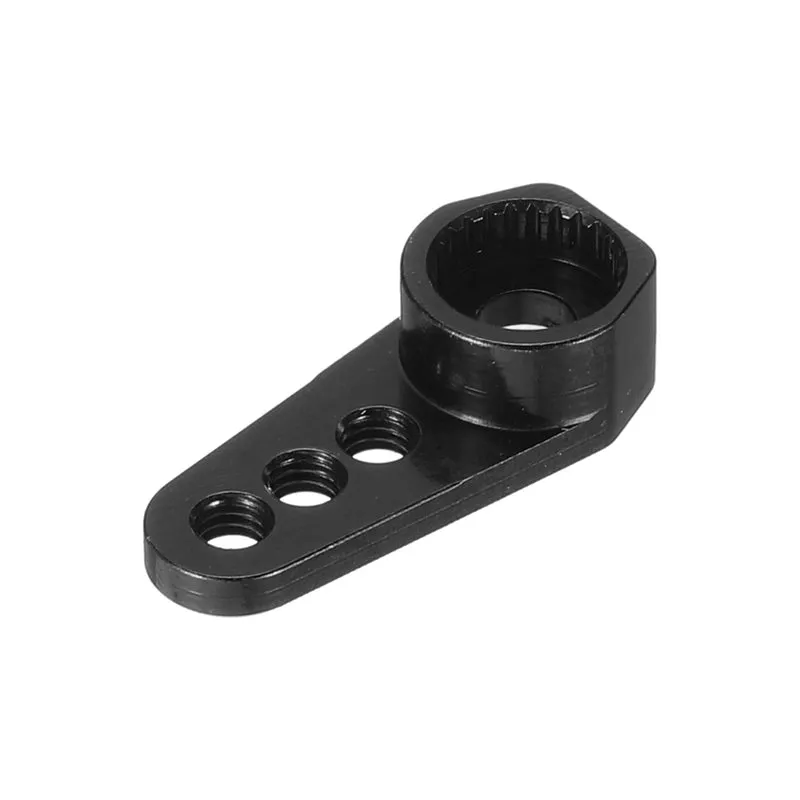 Aluminum Alloy 1/18 25T Steering Servo Arm Horn Black for RC Car 1 Pcs