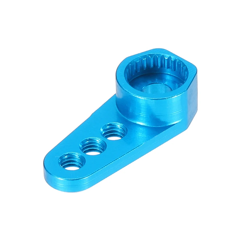 Aluminum Alloy 1/18 25T Steering Servo Arm Horn Sky Blue for DIY RC Car/Boat/Airplane Boat Accessories 2 Pcs