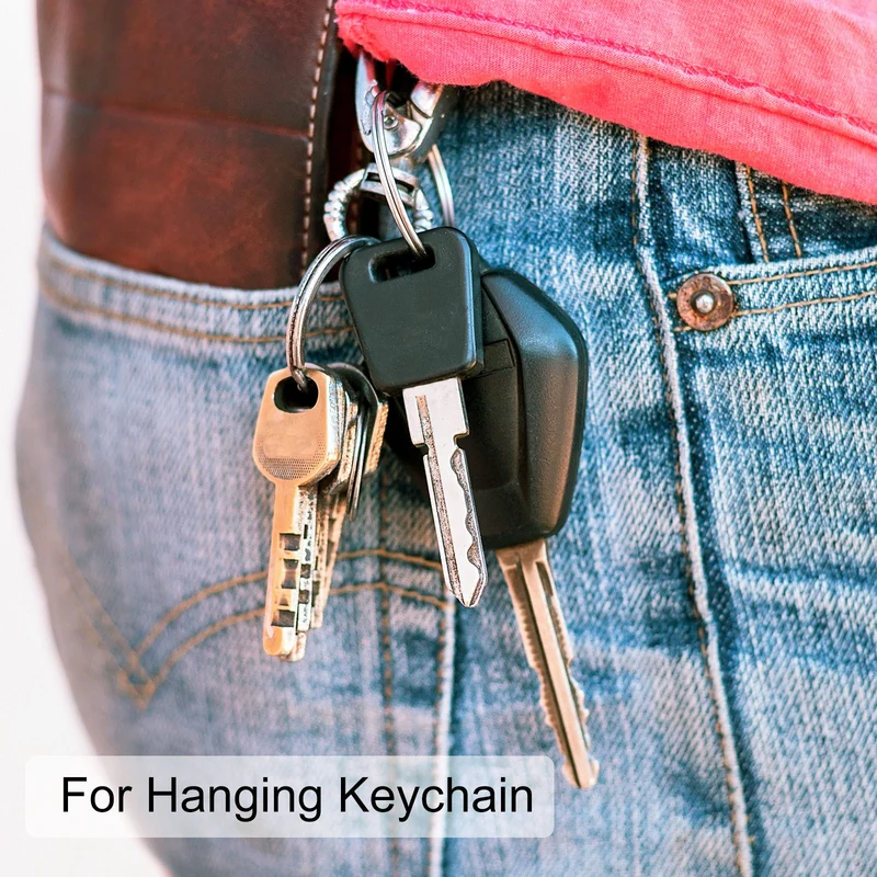 4Pack Cable Key Rings, 6-inch(155mm) Wire Keychain Twist Loops, Sapphire Blue