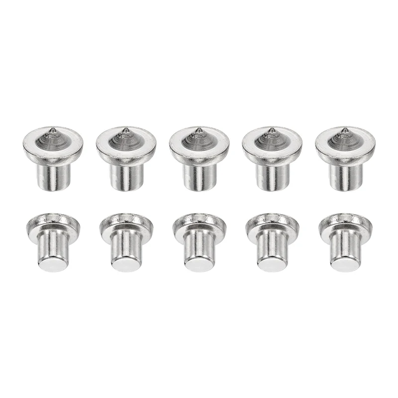10Pcs Solid Dowel and Tenon Center Transfer Plugs, 6mm Doweling Centering Pin