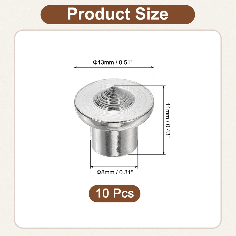 10Pcs Solid Dowel and Tenon Center Transfer Plugs, 8mm Doweling Centering Pin