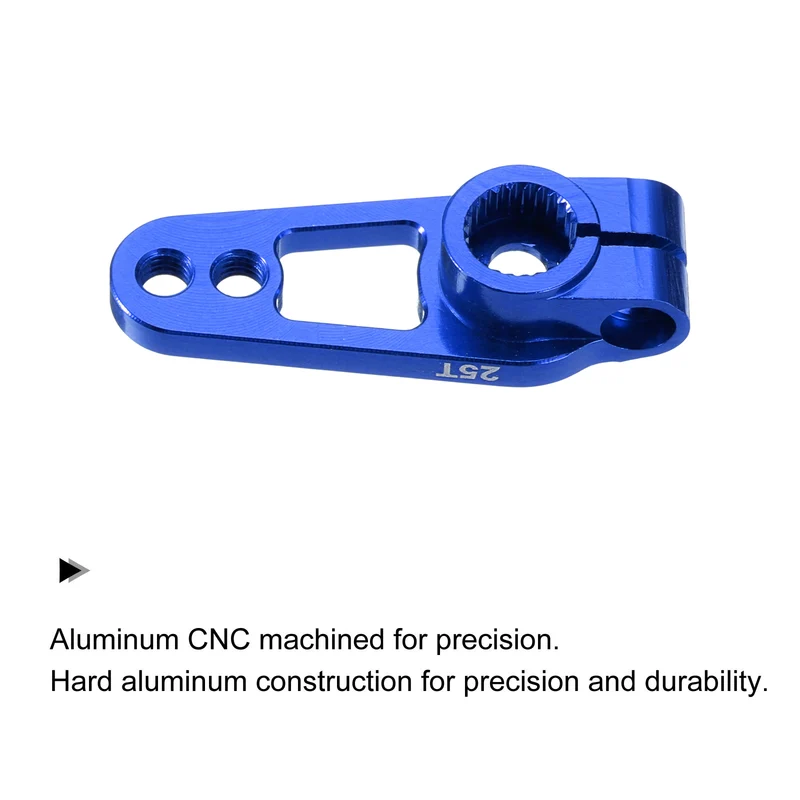 Aluminum Alloy 25T Steering Servo Single Sided Blue Arm Horn for RC Car 4 Pcs