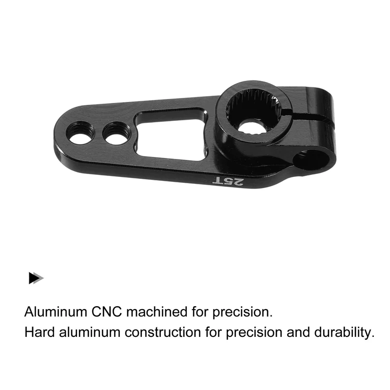 Aluminum Alloy 25T Steering Servo Single Sided Black Arm Horn for RC Car 3 Pcs