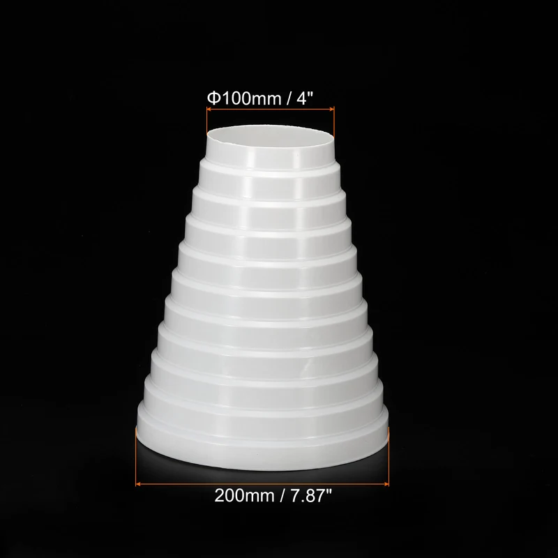 Duct Inline Reducer 4-7.87" Plastic Duct Adapter Increaser Connector