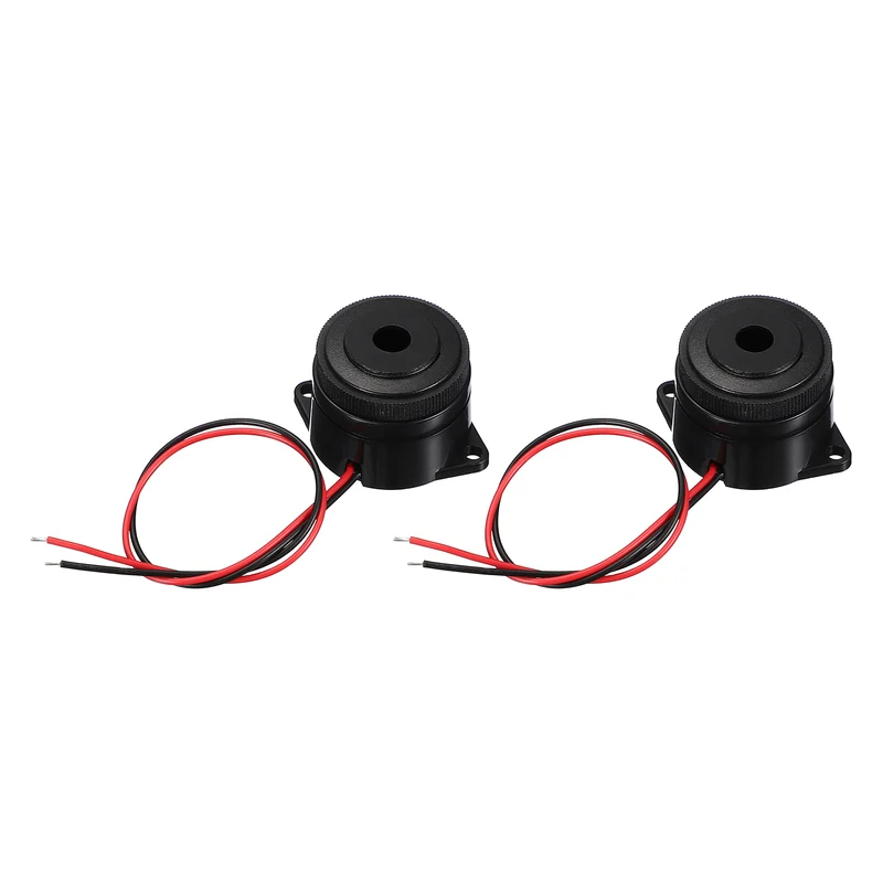 2Pcs Active Buzzer DC 9-24V 170mm Wired Active Piezo Electronic Buzzer Alarm