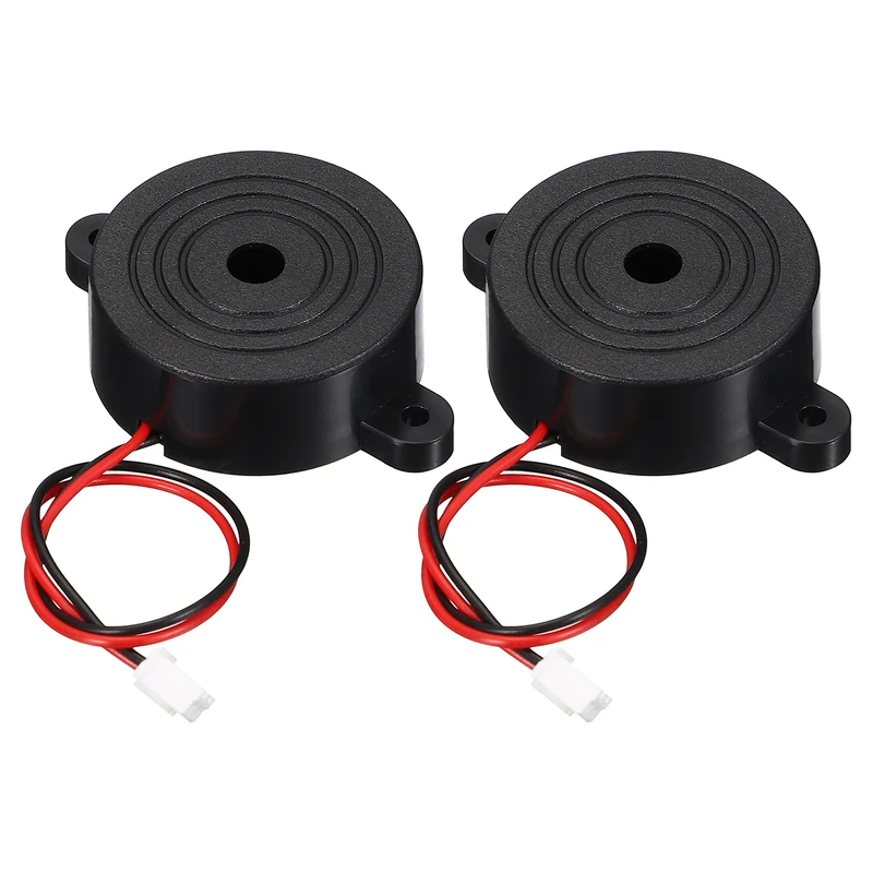 2Pcs Active Buzzer DC 3-24V 150mm Wired Terminal Active Piezo Buzzer Alarm