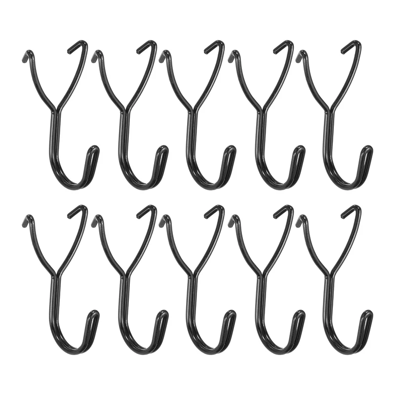10Pcs Stainless Steel Pegboard Hooks 20mm/0.79" Hole Spacing J-Hook
