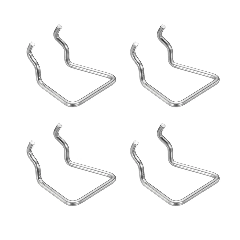 4Pcs Metal Pegboard Plier Holders 25mm/0.98" Utility Holder, Silver