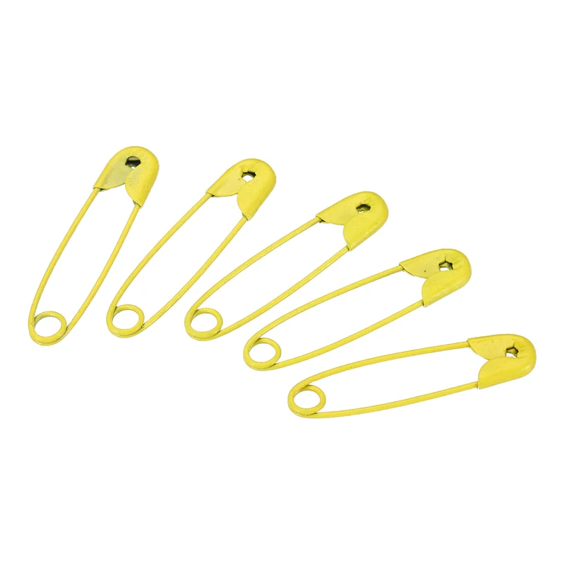 Safety Pins 0.98 Inch Metal Small Sewing Pins Yellow 100Pcs