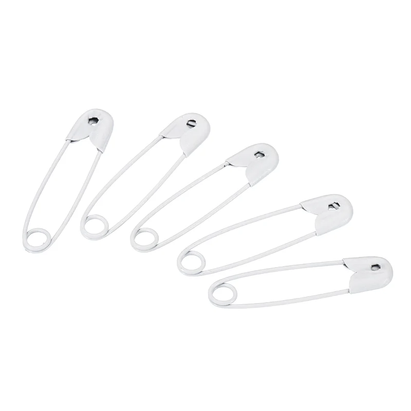 Safety Pins 0.98 Inch Metal Small Sewing Pins White 200Pcs