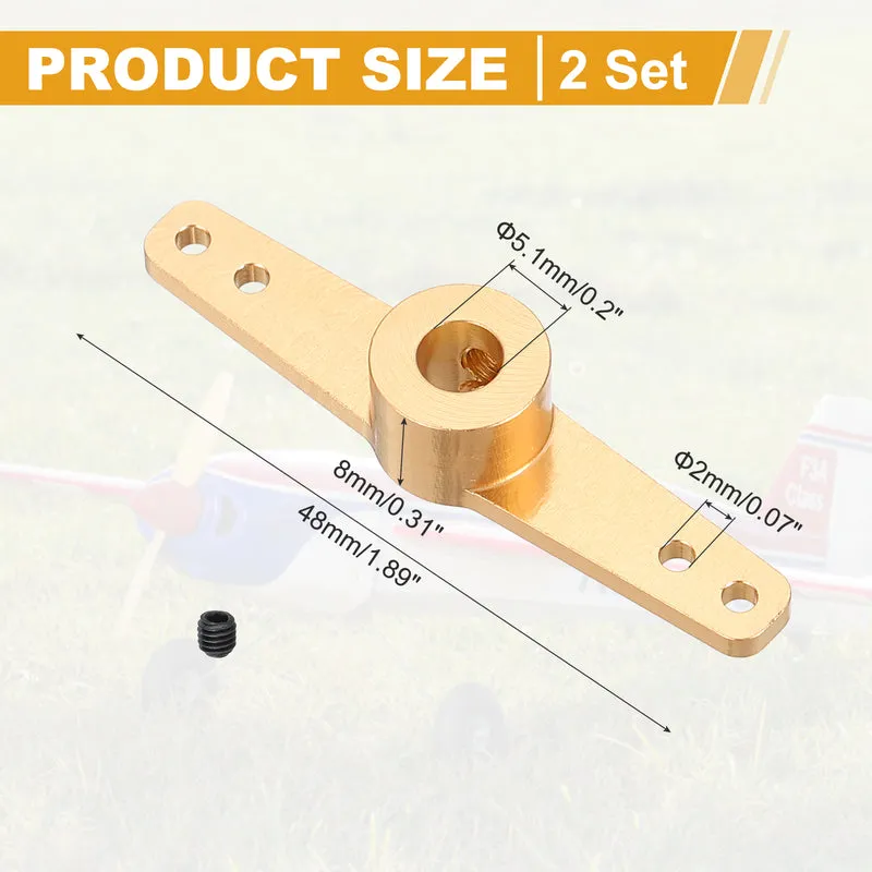Steering Servo Arm Double Aluminum Steering Arm Servo Horn -5mm for RC Model Car