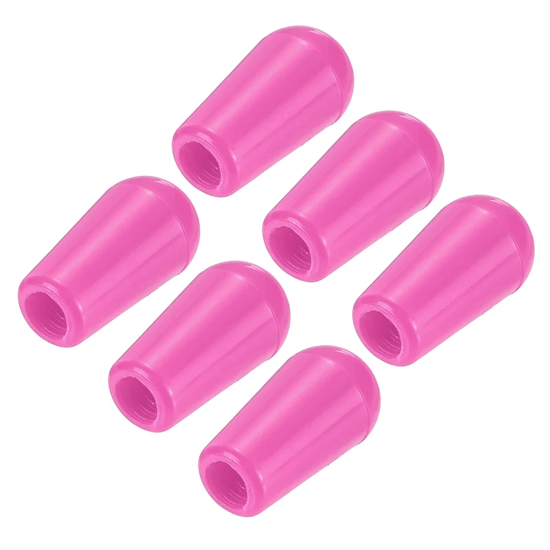 3 Way Guitar Toggle Switch Tip 8/32 Threaded ABS Purple 6Pcs