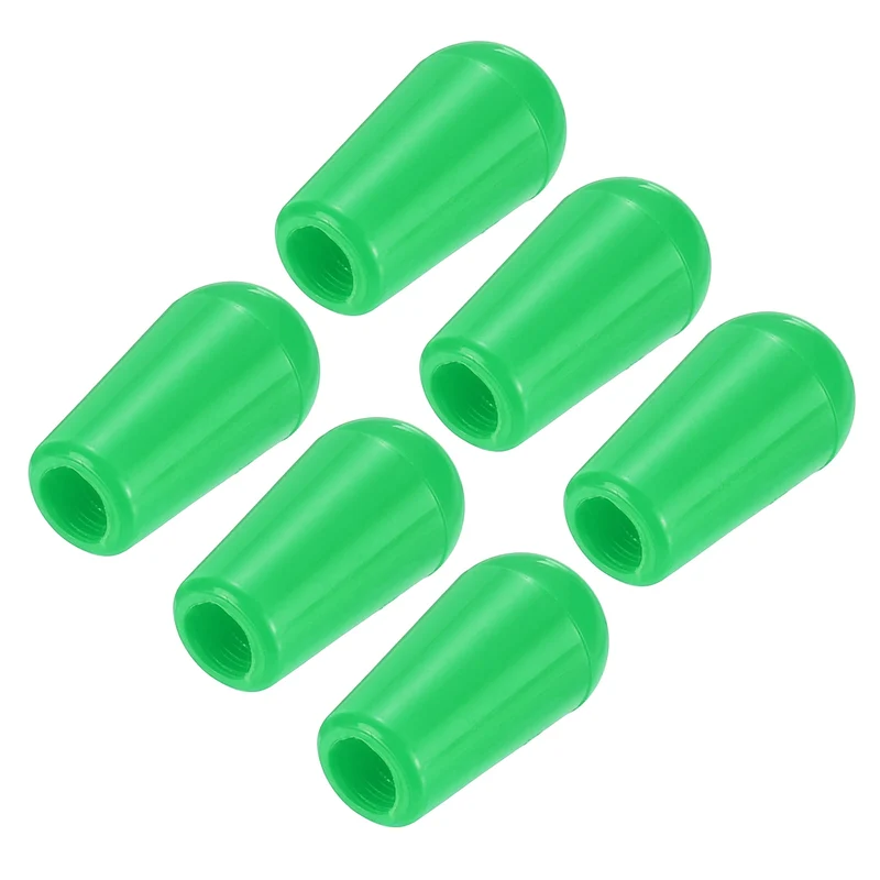 3 Way Guitar Toggle Switch Tip 8/32 Threaded ABS Green 6Pcs