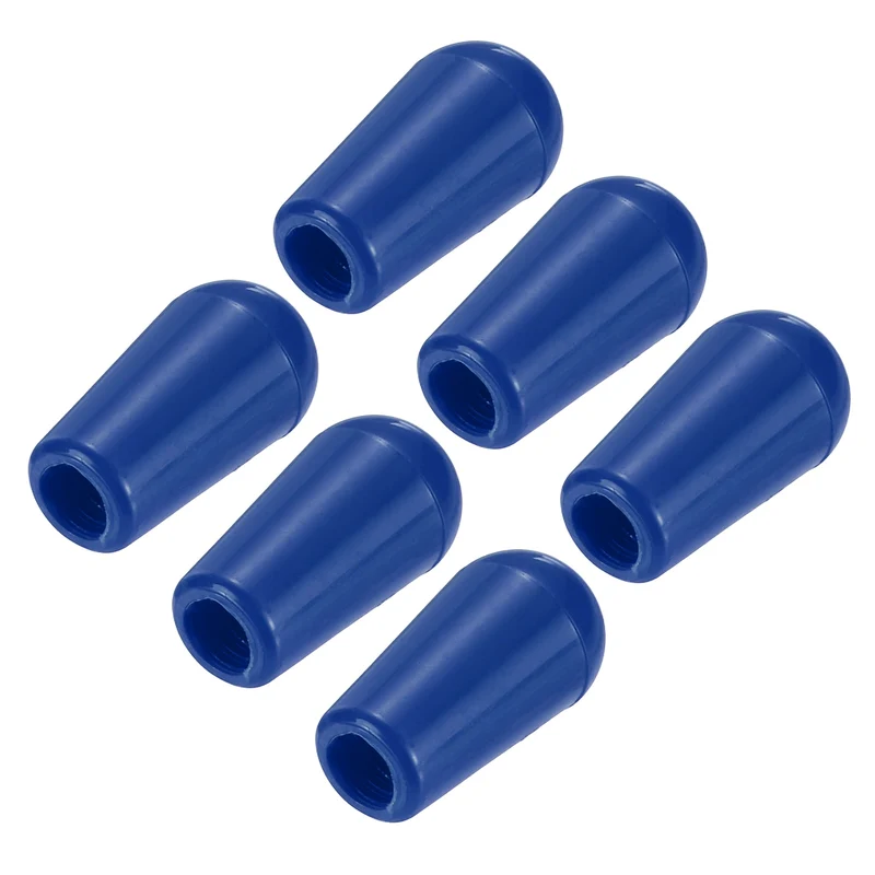 3 Way Guitar Toggle Switch Tip 8/32 Threaded ABS Blue 6Pcs