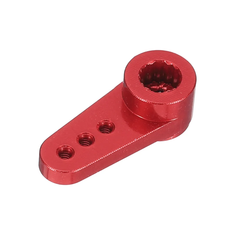 Aluminum Alloy 15T Steering Servo Arm Horn Red Black for DIY RC Car/Boat/Airplane Boat Accessories 2 Pcs