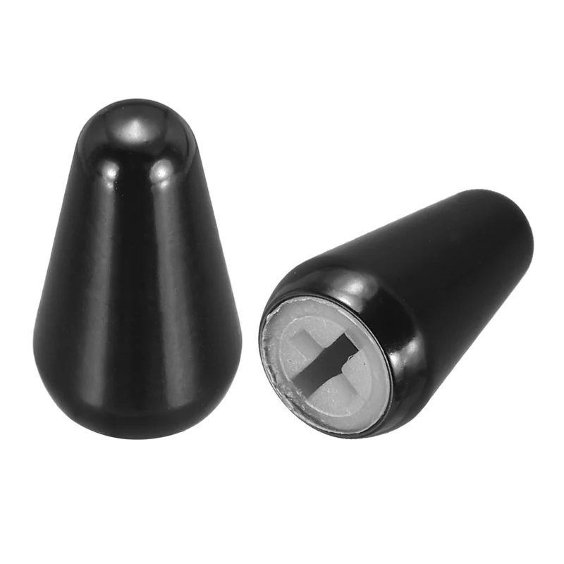 2Pcs Guitar 3/5 Way Pickup Switch Tip Cross-Slot for LP Guitar, Black