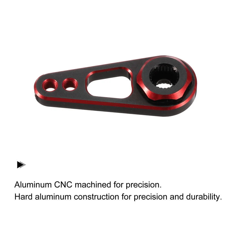 Aluminum Alloy 25T Steering Servo Double Hole Arm Horn Red for DIY RC Car/Boat/Airplane Boat Accessories 4 Pcs