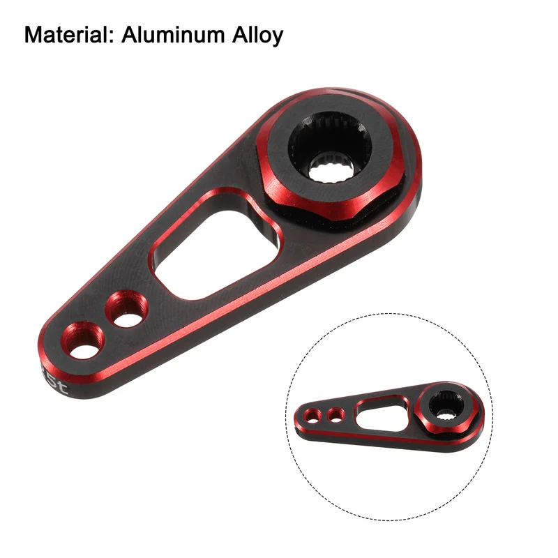 Aluminum Alloy 25T Steering Servo Double Hole Arm Horn Red for DIY RC Car/Boat/Airplane Boat Accessories 4 Pcs