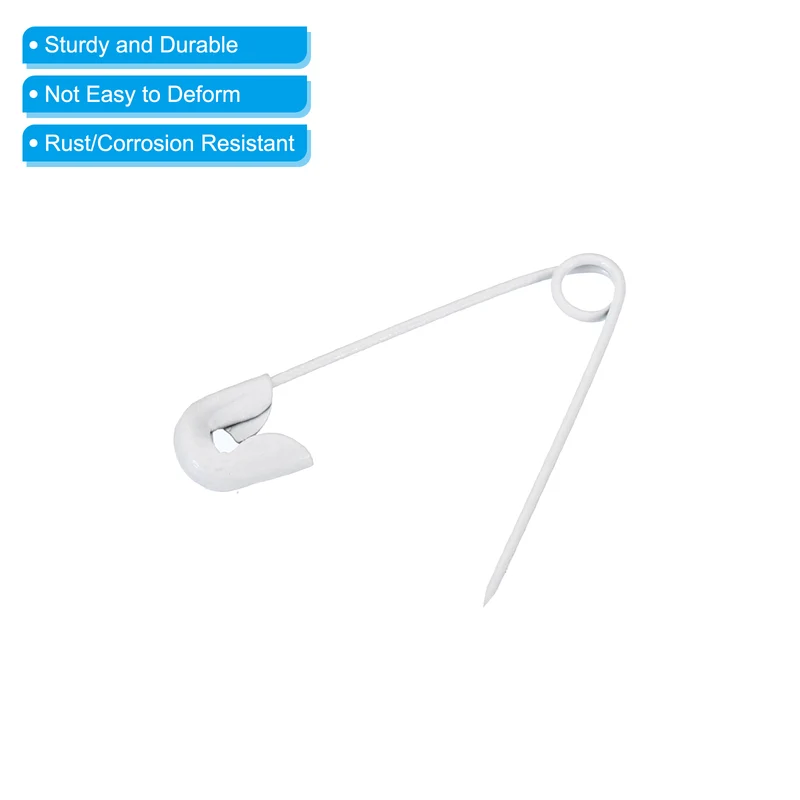 Safety Pins 0.98 Inch Metal Small Sewing Pins White 500Pcs