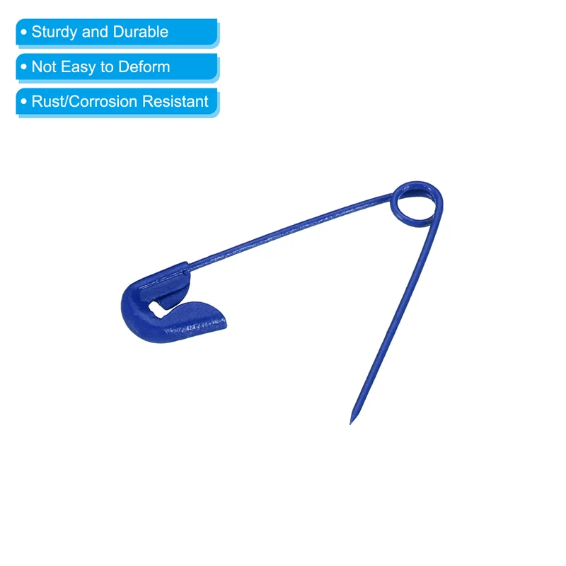 Safety Pins 0.98 Inch Metal Small Sewing Pins Blue 200Pcs