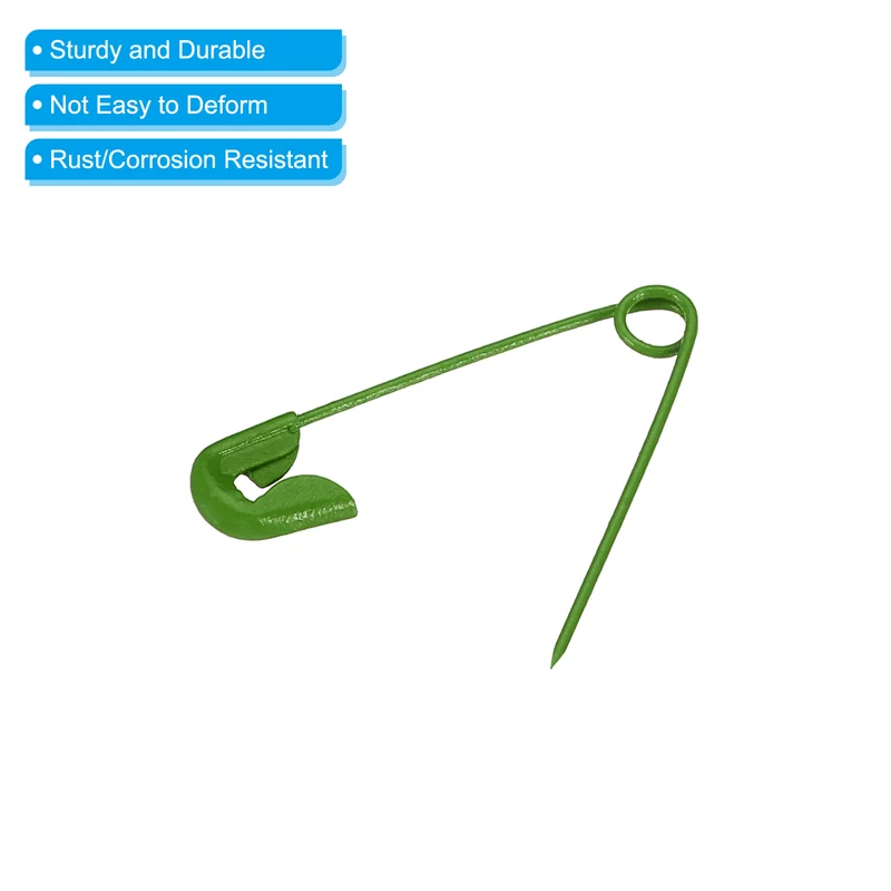 Safety Pins 0.98 Inch Metal Small Sewing Pins Green 200Pcs
