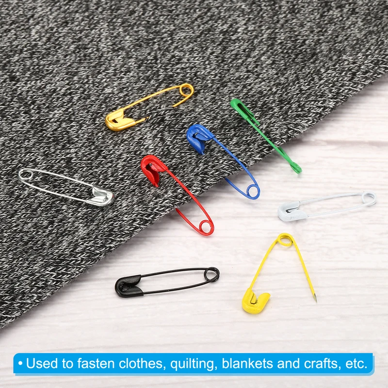 Safety Pins 0.98 Inch Metal Small Sewing Pins Green 200Pcs