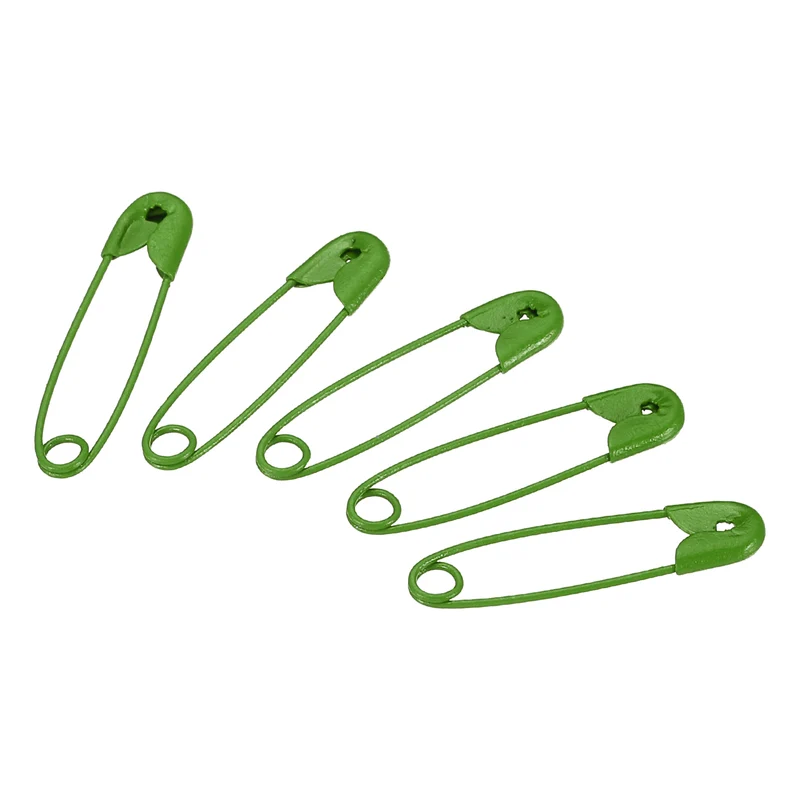 Safety Pins 0.98 Inch Metal Small Sewing Pins Green 500Pcs
