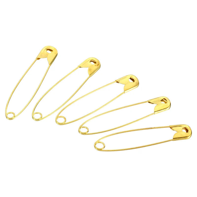 Safety Pins 2.13 Inch Nickle Plated Small Sewing Pins Gold Tone 100Pcs