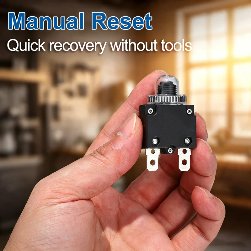 2pcs Thermal Circuit Breakers Reset Push Button 6A 125/250VAC 32VDC
