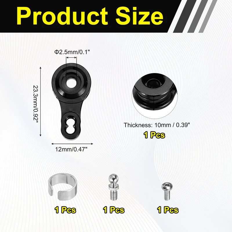 1pcs Aluminum Servo Horn Steering Servo Arm Horn Black for TRX Car