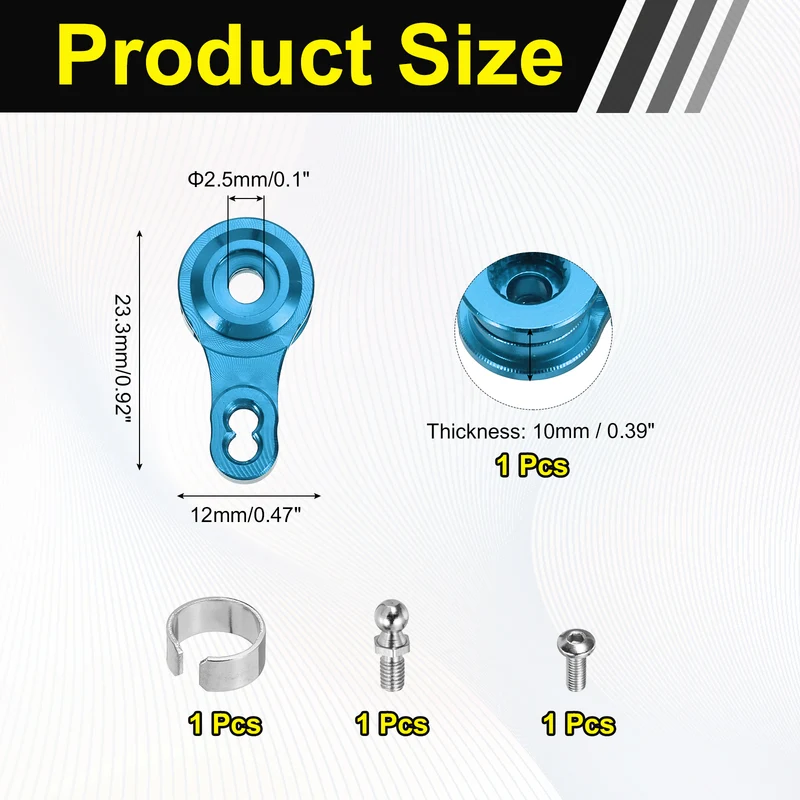 1pcs Aluminum Servo Horn Steering Servo Arm Horn Pale Blue for TRX Car