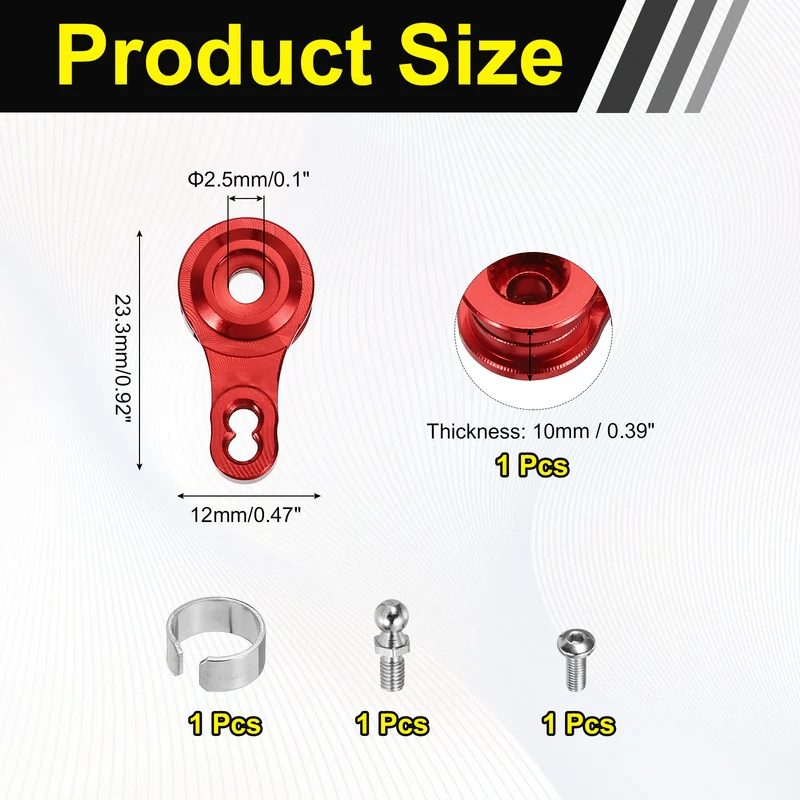 1pcs Aluminum Servo Horn Steering Servo Arm Horn Red for TRX Car