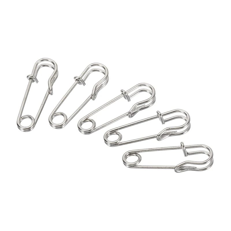 20 x Safety Pins 1.06 Inch Large Metal Sewing Pins Silver Tone