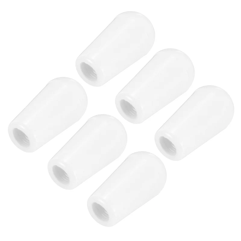 3 Way Guitar Toggle Switch Tip 8/32 Threaded ABS White 6Pcs