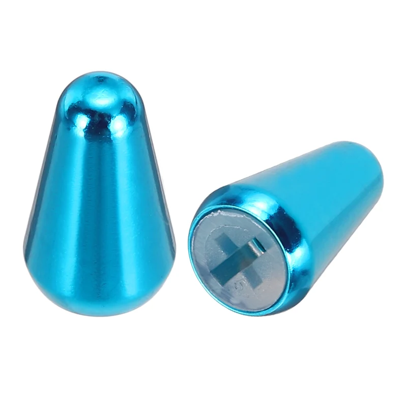 2Pcs Guitar 3/5 Way Pickup Switch Tip Cross-Slot for LP Guitar, Blue