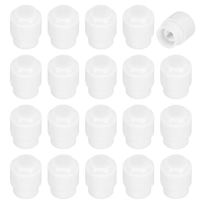 30Pcs Guitar 3/5 Way Pickup Switch Tip Plastic Cross-Slot, White