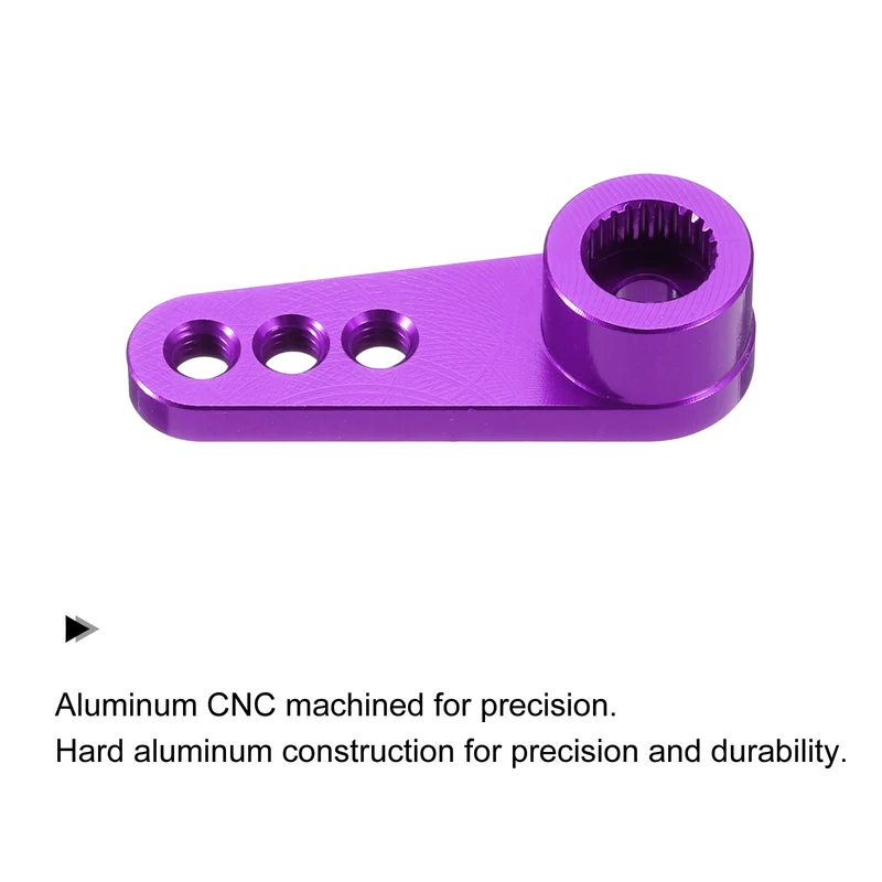 Aluminum Alloy 25T Steering Servo Single Arm Horn Purple for RC Car 2 Pcs